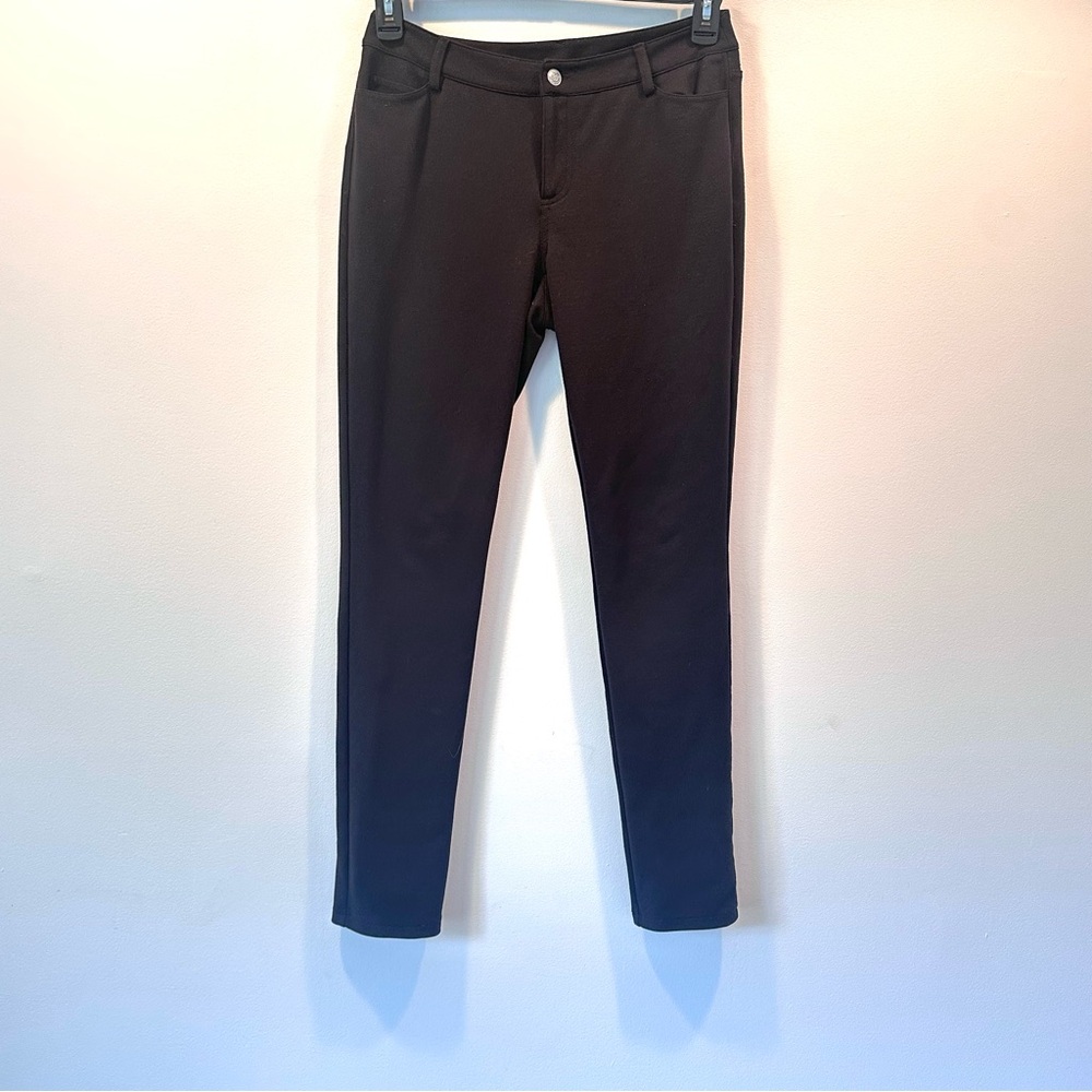 Women's MICHAEL Michael Kors Black Stretchy Skinny Mid-rise Pants, Size 4 - Picture 1 of 12
